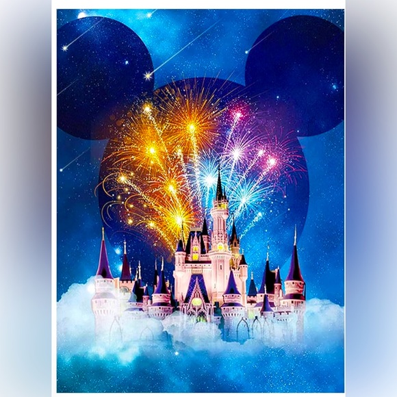 Diamond Art Disney Castle DIY 5D Diamond Painting Kits for Adults - Picture 1 of 5